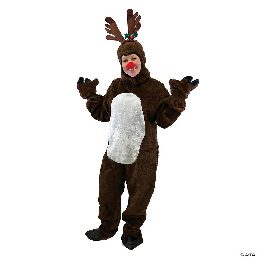 Cheapest 𧨠Adult's Reindeer Costume with Hood π 1 Cheapest 𧨠Adult's Reindeer Costume with Hood π