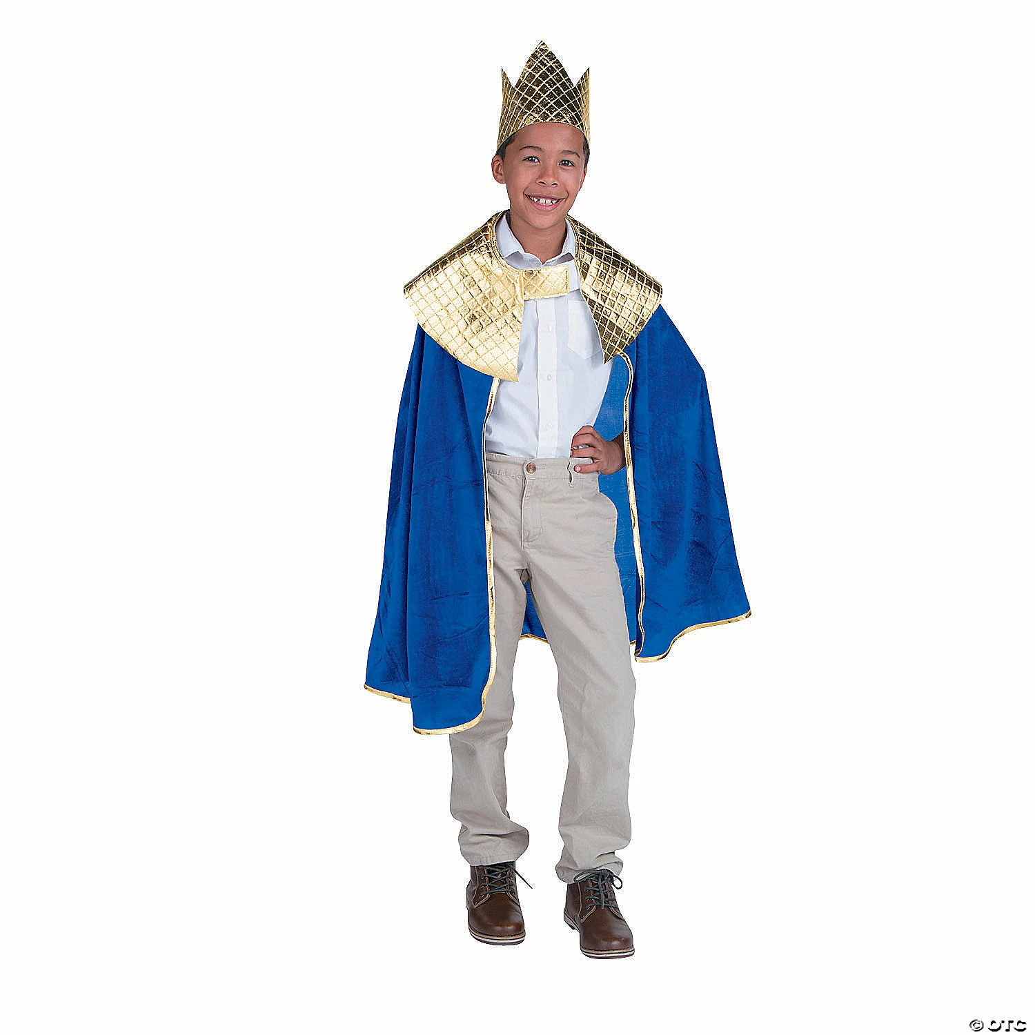 Best Pirce π Boy's Blue Wise Man's Cape with Crown Costume π 1 Best Pirce π Boy's Blue Wise Man's Cape with Crown Costume π