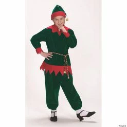 Cheapest ⌛ Child Velvet Elf Suit (4 - 8) 😀