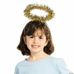 Top 10 β¨ Gold Tinsel Halo Headbands - 12 Pc. β