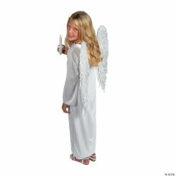 Budget 🌟 Kid’s Angel Costume with Wings & Candle - Large/Extra Large ✔️ -Christmas Costumes Sales Store kid s angel costume with wings and candle large extra large25 19240 a02