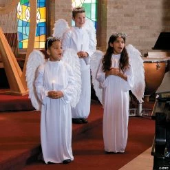 Cheapest 😀 Kid’s Angel Costume with Wings & Candle - Small/Medium 👍 -Christmas Costumes Sales Store kid s angel costume with wings and candle small medium4 4673 a01