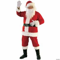 Best Pirce 😉 Men's Plus Size Flannel Santa Suit 🔔