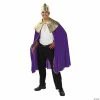 Best Sale 👍 Men's Purple Wise Man's Cape with Crown Costume 😉