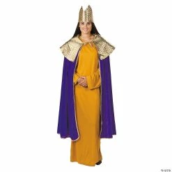 Best Sale 👍 Men's Purple Wise Man's Cape with Crown Costume 😉 -Christmas Costumes Sales Store mens purple wise mans cape with crown costume36 2694 a02