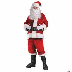Deals ❤️ Men's Rich Velvet Santa Suit Costume - Large 🎉