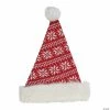 Buy 🥰 Northlight 17" Red and White Nordic Snowflake and Striped Santa Hat With Pom Pom 💯