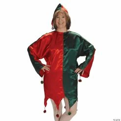 Budget 👏 Satin Jingle Elf - Adult 😀