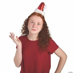 Wholesale ❤️ Shiny Santa Hat Headbands - 6 Pc. ⌛ -Christmas Costumes Sales Store shiny santa hat headbands 6 pc 13910418 a02