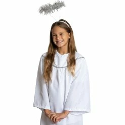 Cheapest π Skeleteen Kids Angel Costume with Halo - Long White Angelic Gown with Silver Heavenly Halo Headband for Children's Costumes π₯°