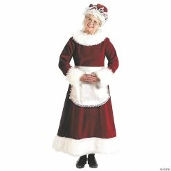 Discount 🌟 Women’s Mrs. Santa Claus Long 👗 Dress Costume 🔔